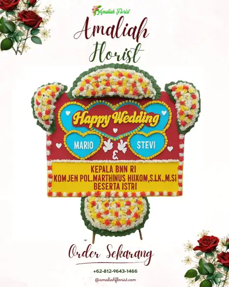 Papan Bunga Pernikahan Talang Rejo